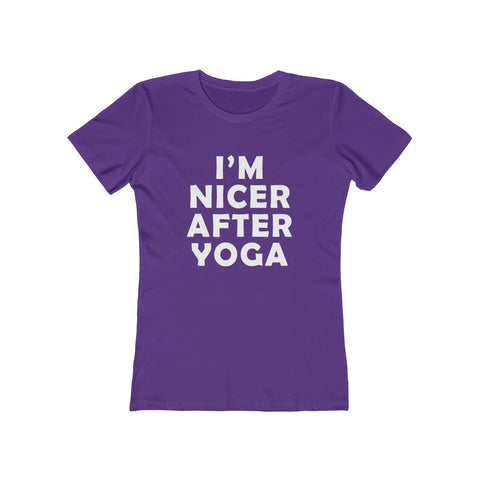 Image of I'm Nicer After Yoga - Women's Tee - dil se yoga