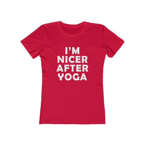 Image of I'm Nicer After Yoga - Women's Tee - dil se yoga