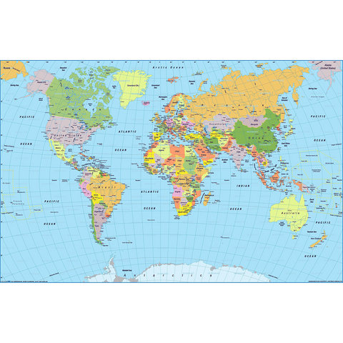 Image of World Map Yoga Mat - dil se yoga