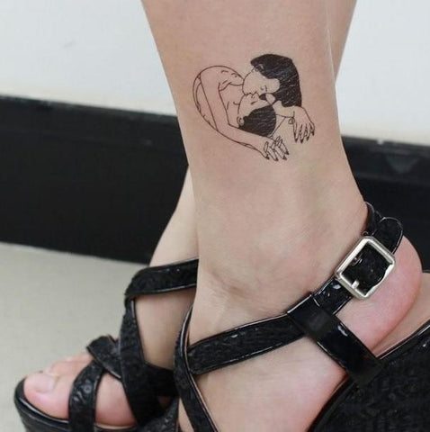 Image of Old School Waterproof Make Love Temporary Tattoo - dil se yoga