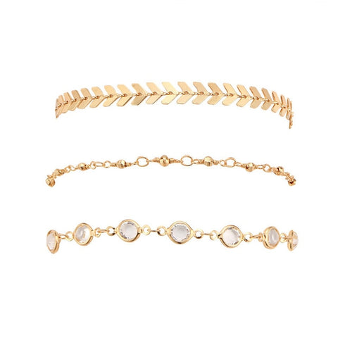Image of Gold/Silver/Crystal Sequins Anklet (Boho Summer Style) - dil se yoga