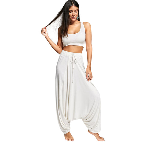 Image of Anaya Hiya - Women Solid Color Harem Pants - dil se yoga