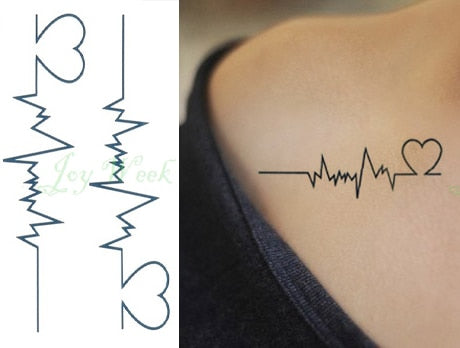 Image of Pulse & Script Waterproof Temporary Tattoos (25 Variants) - dil se yoga