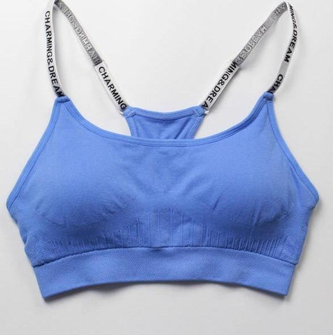 Image of "Charming & Dream" Adjustable Push-Up Yoga Top - dil se yoga