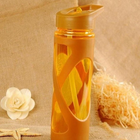Image of Urijk 580ml/19.6oz Flip Top Straw Water Bottle - dil se yoga