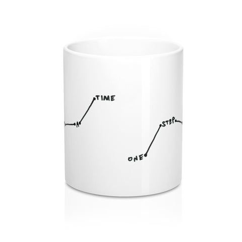 Image of One Step at a Time Mug - dil se yoga