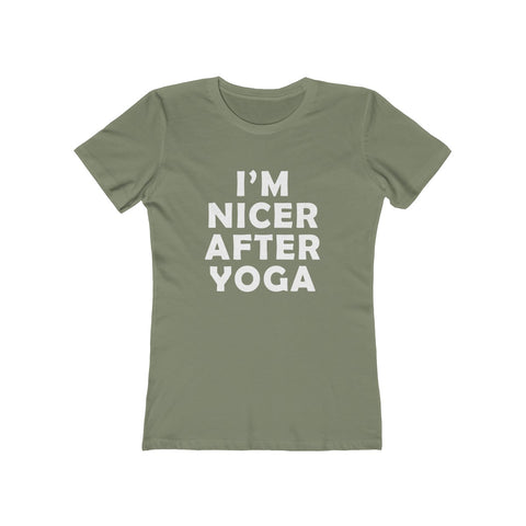 Image of I'm Nicer After Yoga - Women's Tee - dil se yoga
