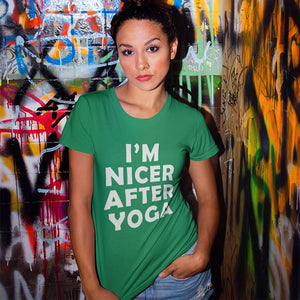 I'm Nicer After Yoga - Women's Tee - dil se yoga