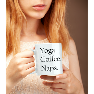 Yoga. Coffee. Naps. Mug - dil se yoga