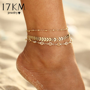 Gold/Silver/Crystal Sequins Anklet (Boho Summer Style) - dil se yoga