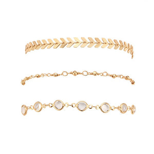 Gold/Silver/Crystal Sequins Anklet (Boho Summer Style)