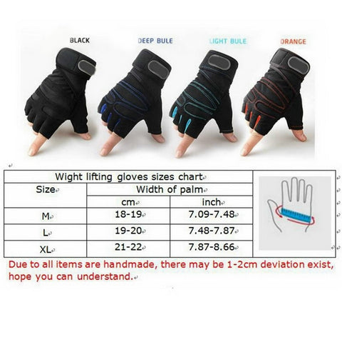 Image of "Zoom" Velcro Strap Gym Gloves (M-XL) - dil se yoga