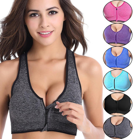 Image of "Zip-It" Low Cut Sports Bra - dil se yoga