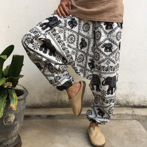 Image of Jiya Jiya - Multicolor Harem Pants - dil se yoga