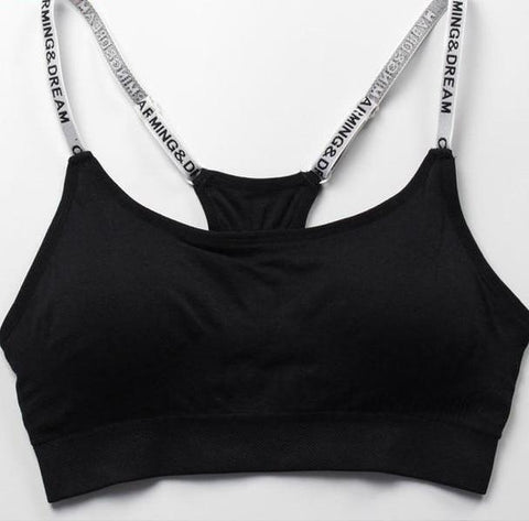 Image of "Charming & Dream" Adjustable Push-Up Yoga Top - dil se yoga