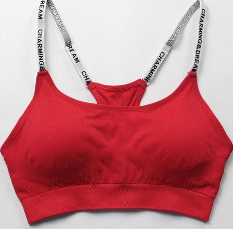 Image of "Charming & Dream" Adjustable Push-Up Yoga Top - dil se yoga