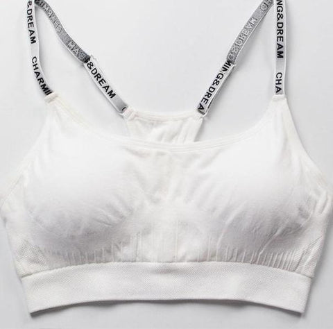 Image of "Charming & Dream" Adjustable Push-Up Yoga Top - dil se yoga