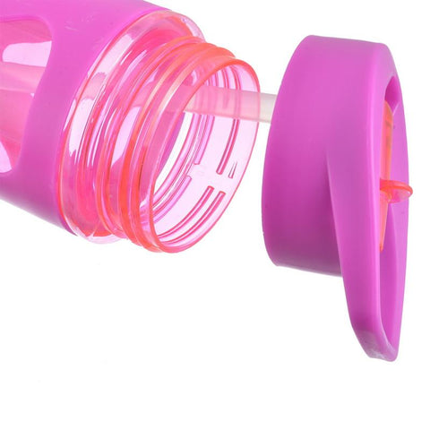 Image of Urijk 580ml/19.6oz Flip Top Straw Water Bottle - dil se yoga