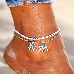 Retro Style Multiple Layers Anklets - dil se yoga