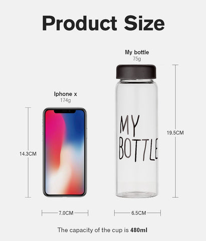 Image of "My bottle" Korean style 480ml/16.2oz Water Bottles - dil se yoga