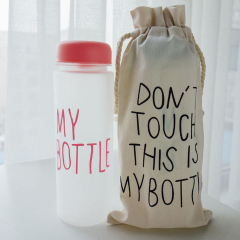 Image of "My bottle" Korean style 480ml/16.2oz Water Bottles - dil se yoga