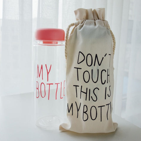 Image of "My bottle" Korean style 480ml/16.2oz Water Bottles - dil se yoga