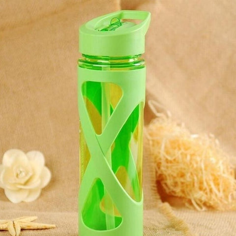 Image of Urijk 580ml/19.6oz Flip Top Straw Water Bottle - dil se yoga